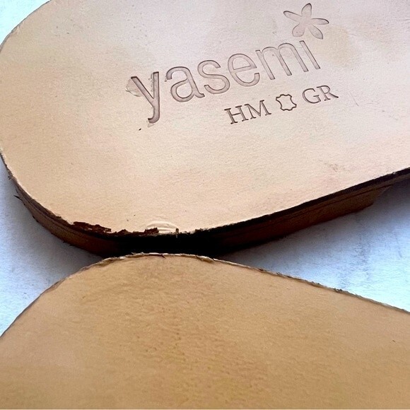 Yasemi Turquoise Teal Slip On Slide Flat H-Band Sandal Shoes Women’s EU 40 US 9 - Picture 10 of 15